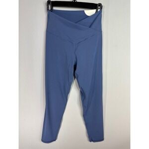 Offline By Aerie‎ Real Me 7/8 Crossover waist Legging Blue Large NWT